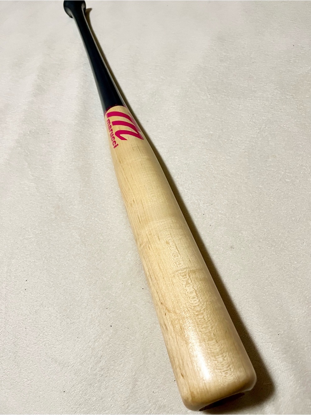 Marucci 33.5”/32oz AP5 Maple Wood Baseball Bat Custom Blem Natural/Drk Gray/Pink